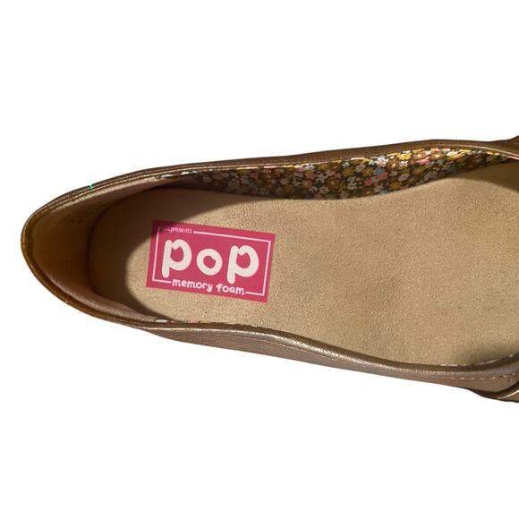 Pop Nelly Womens Ballet Flats 6.5 Brown Faux Leather Closed Toe Slip On Shoes - Picture 3 of 9